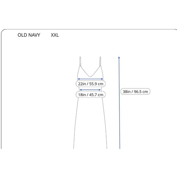 Old Navy Women Dress XXL Plus Slip Sheath Mini Adjustable Spaghetti Strap PIN32E - Picture 2 of 9